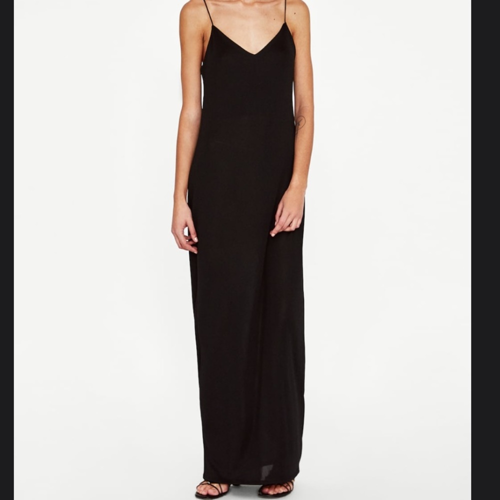ZARA BLACK MAXI DRESS - Picture 1 of 3